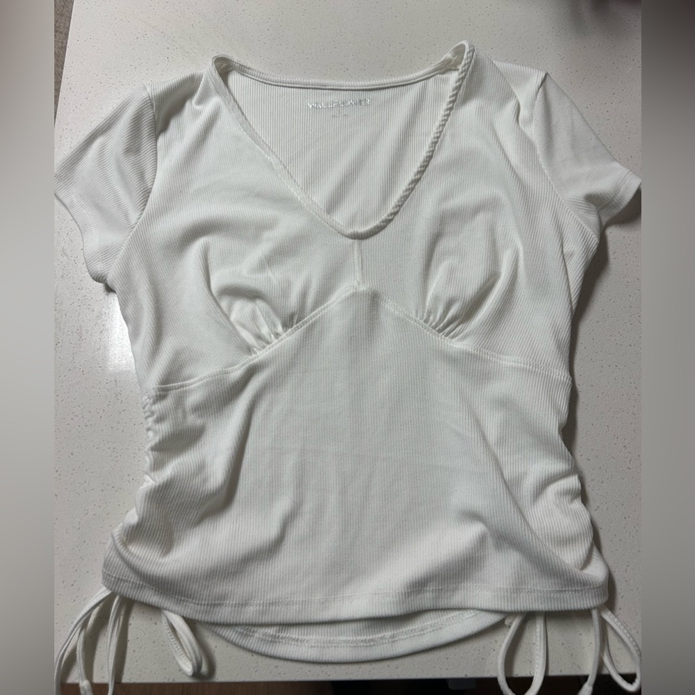 Wallflower top with crinched sized